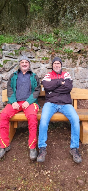 Die gespendete Ruhebank, Einweihung